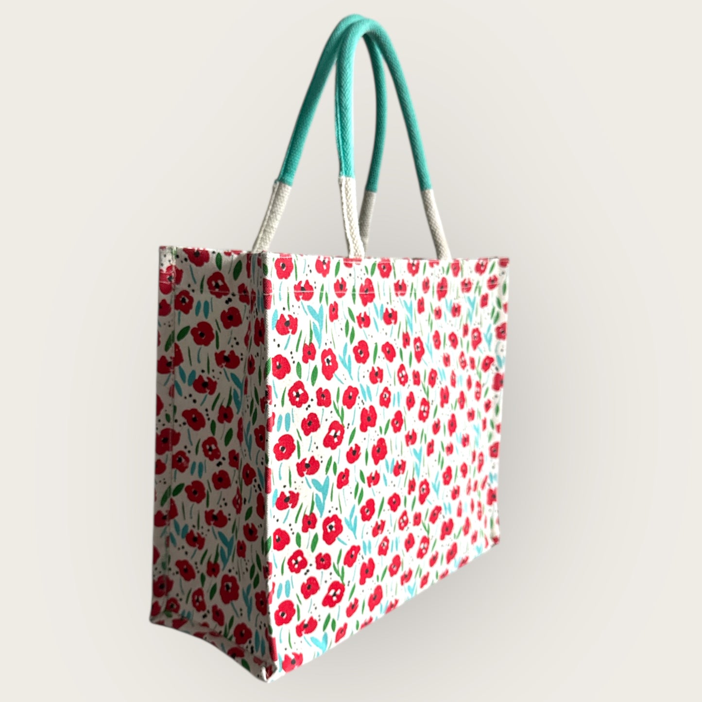 Floral Canvas Tote Bag