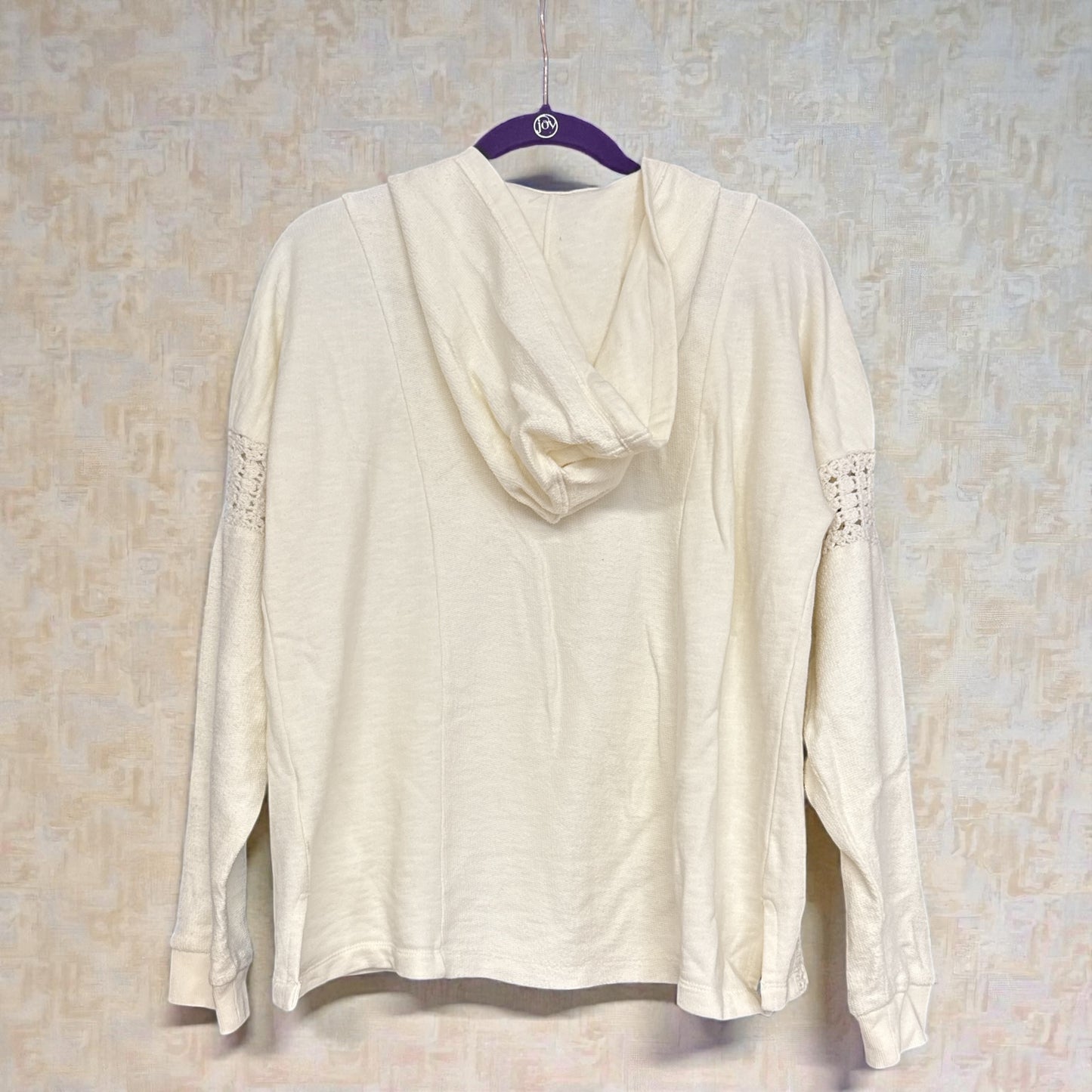 NWT luck brand Crochet Trim Baja Hoodie