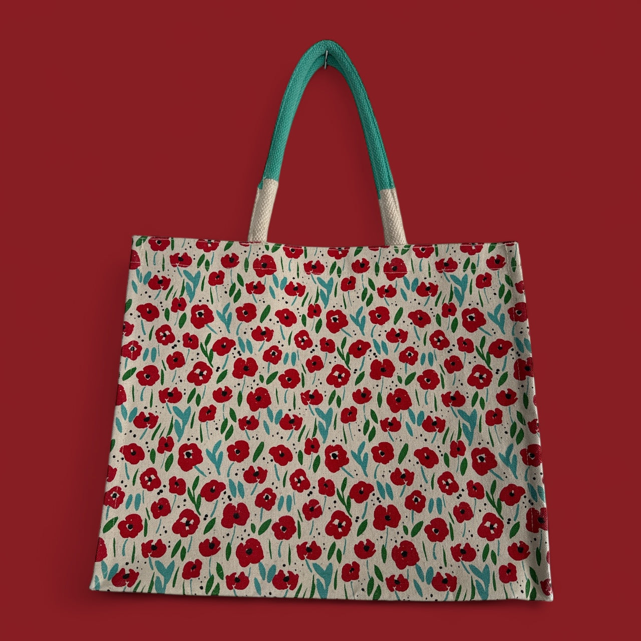 Floral Canvas Tote Bag