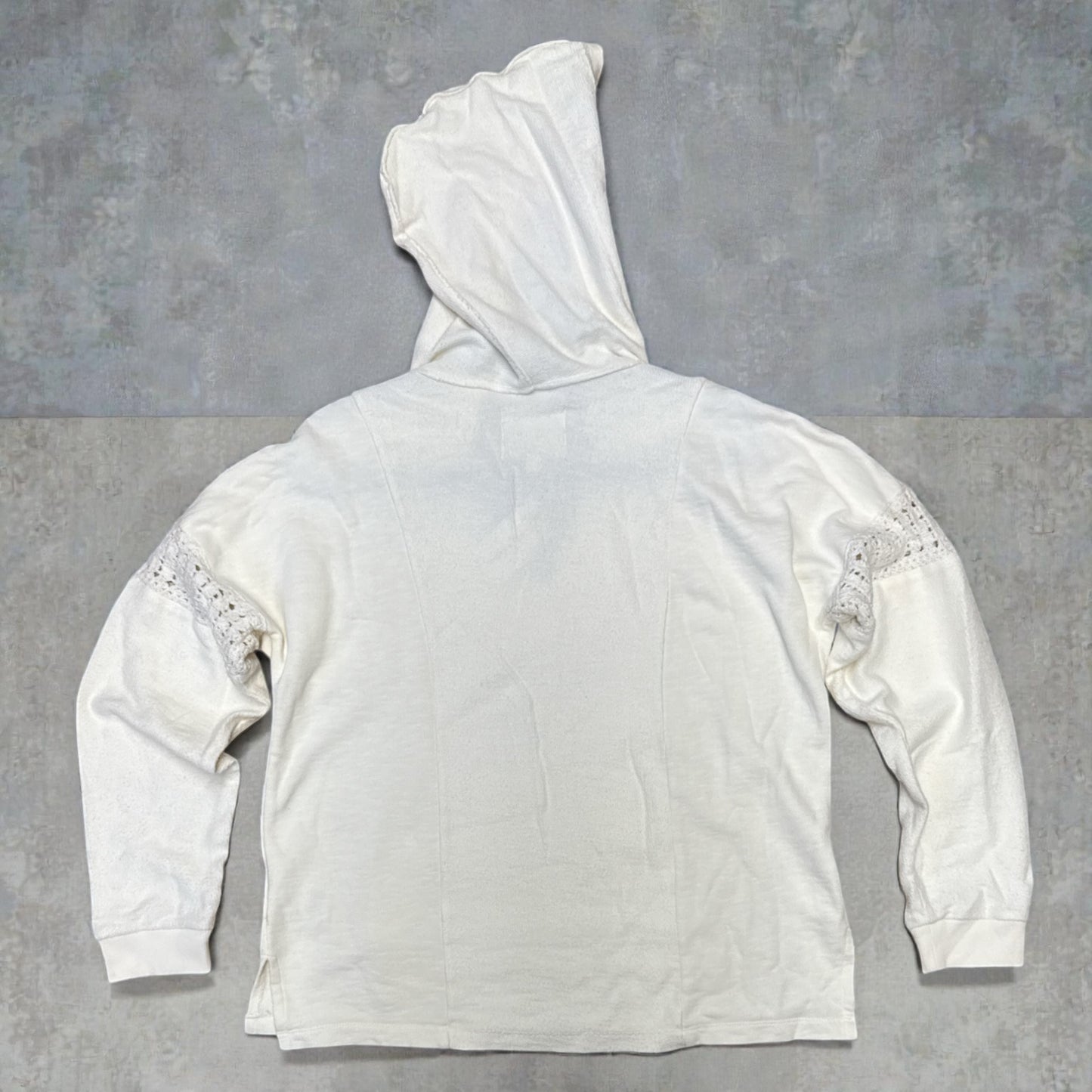 NWT luck brand Crochet Trim Baja Hoodie