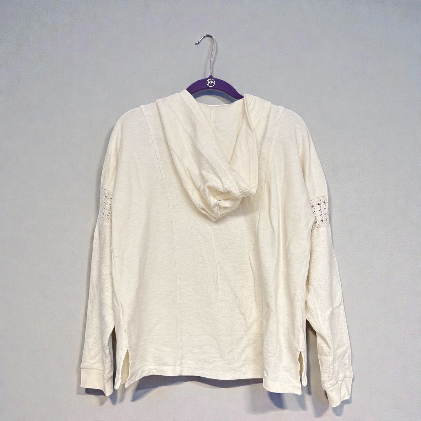 NWT luck brand Crochet Trim Baja Hoodie