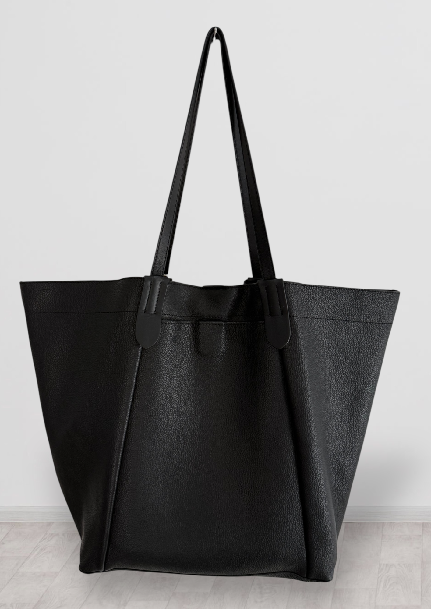NWT lucky brand Black Leather Tote Bag