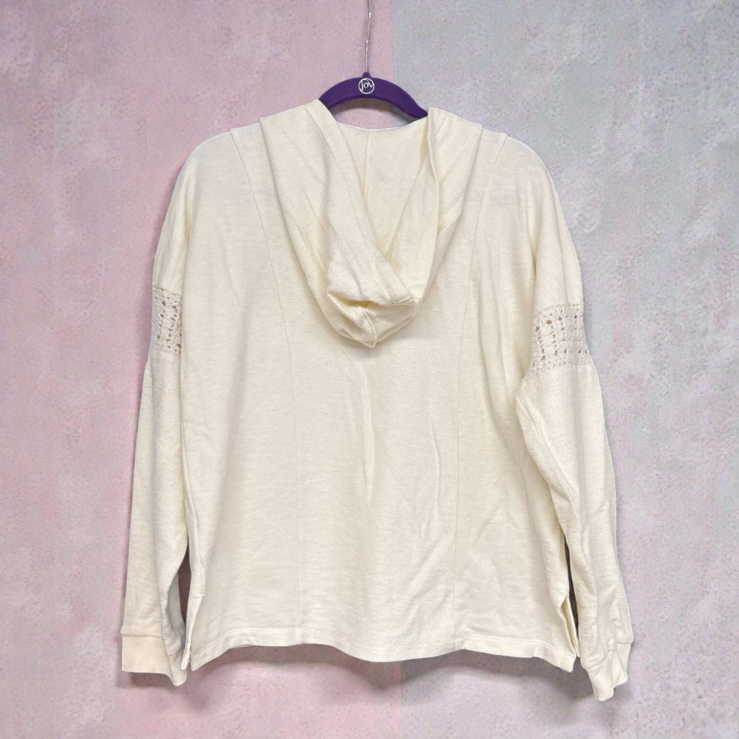 NWT luck brand Crochet Trim Baja Hoodie