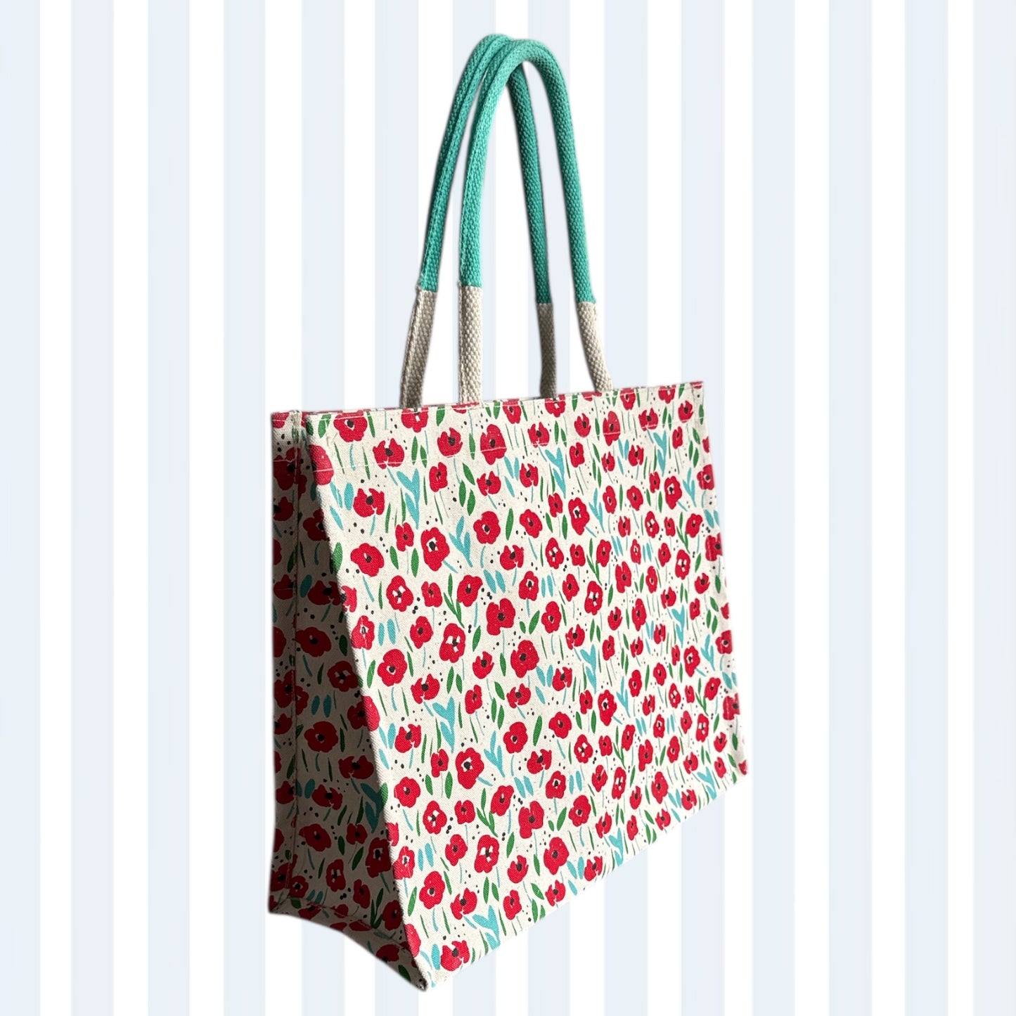 Floral Canvas Tote Bag